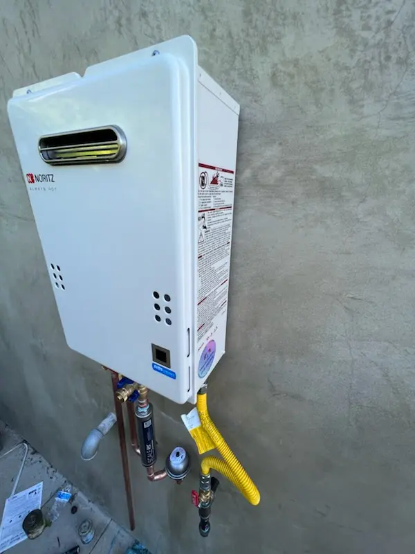 Tankless water heater installation for Kreutzberg homes